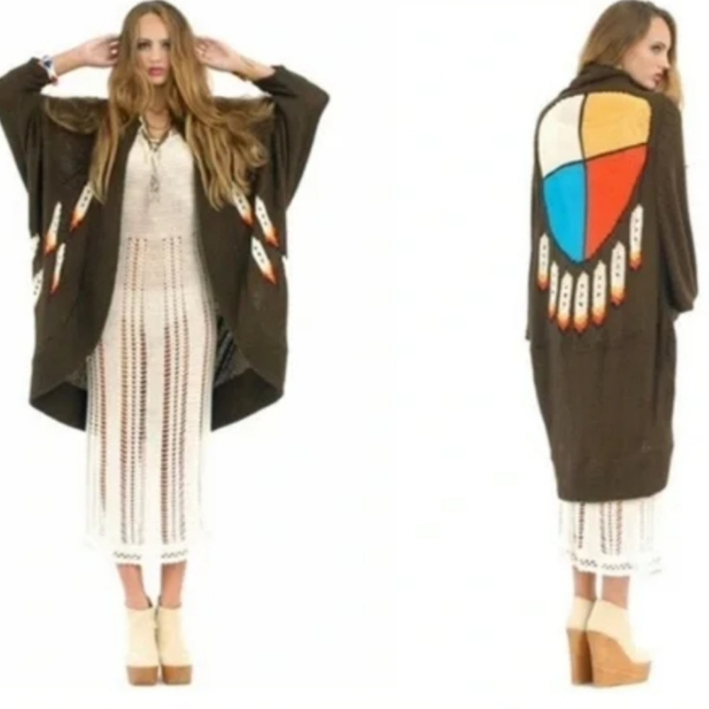 Wildfox gypsy baby cardigan dream catcher detail - Picture 3 of 6